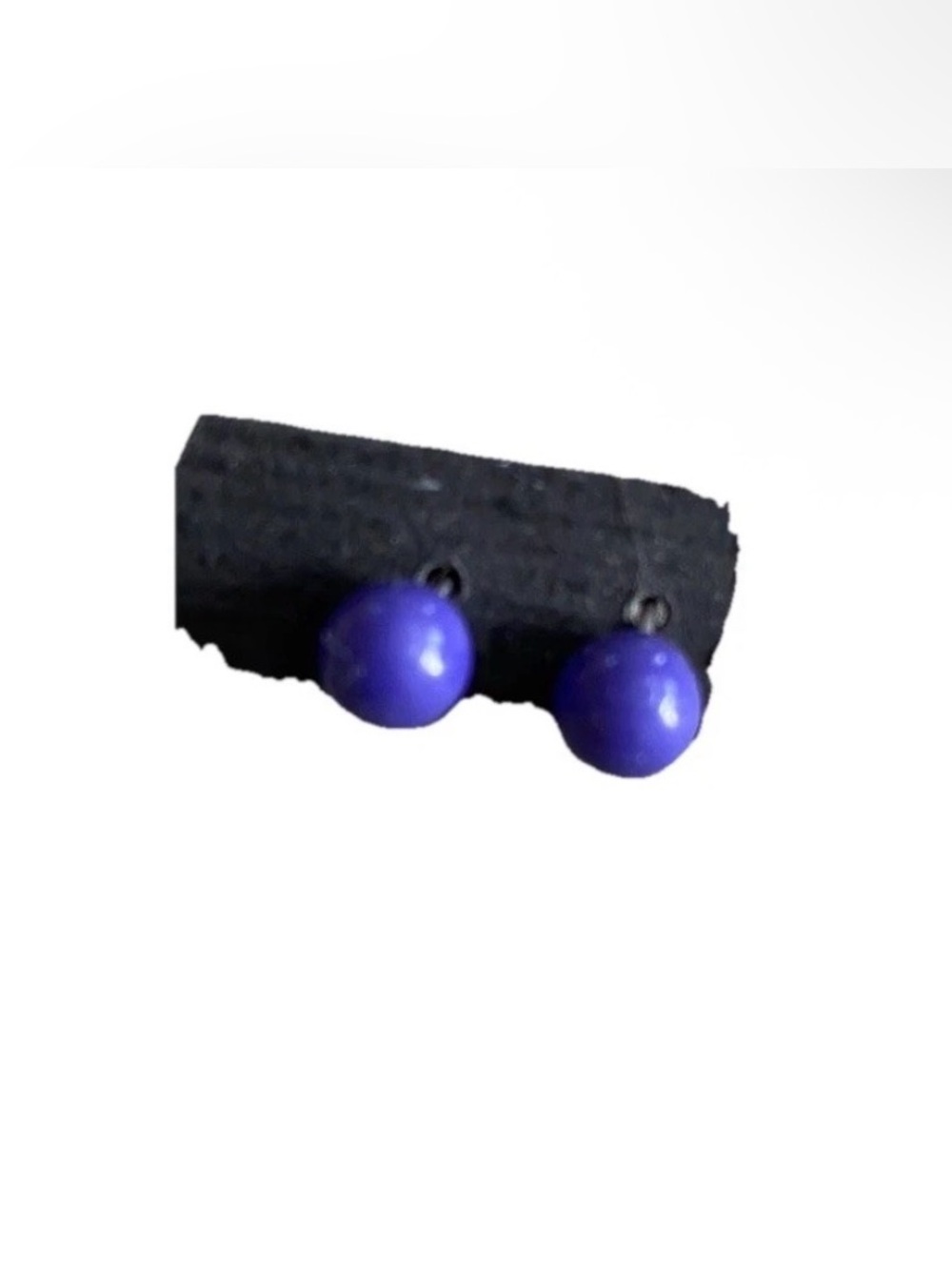 Stud Earrings Purple Violet Studs Pierced Circular